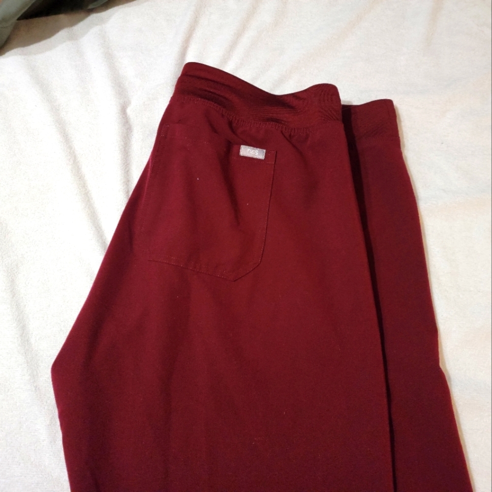 Figs burgundy scrub pants XL Petite Livingston